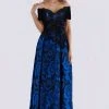 Feriani Couture - 18656 Floral Embroidered Off Shoulder Evening Dress 1 Feriani Couture - 18656 Floral Embroidered Off Shoulder Evening Dress