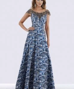 Feriani Couture - 18676 Embellished Floral Evening Dress