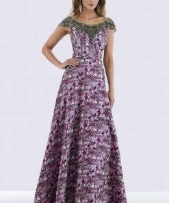 Feriani Couture - 18676 Embellished Floral Evening Dress