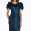 Feriani Couture - 18750 Ruffle Neck And Sleeves Cocktail Dress