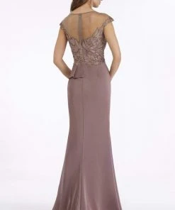 Feriani Couture - 18860 Embroidered Illusion Sheath Dress