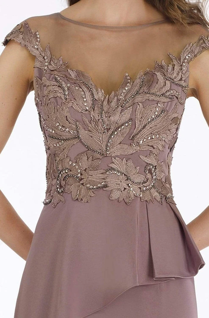 Feriani Couture - 18860 Embroidered Illusion Sheath Dress 5 Feriani Couture - 18860 Embroidered Illusion Sheath Dress