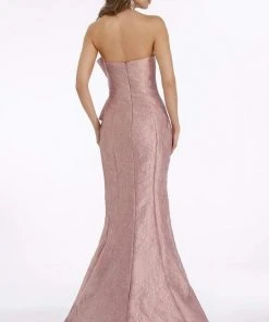 Feriani Couture - 18878 Strapless Brooch Accented Fold-Ornate Gown 6 Feriani Couture - 18878 Strapless Brooch Accented Fold-Ornate Gown