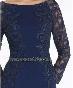 Feriani Couture - 18903 Embroidered Bateau Trumpet Dress 7 Feriani Couture - 18903 Embroidered Bateau Trumpet Dress
