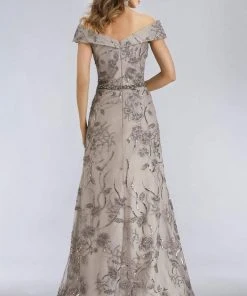 Feriani Couture - 18960 Draping Foldover Accented Off Shoulder Gown