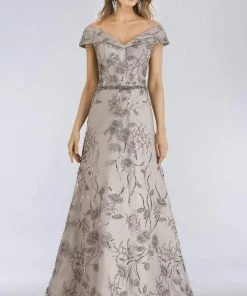 Feriani Couture - 18960 Draping Foldover Accented Off Shoulder Gown