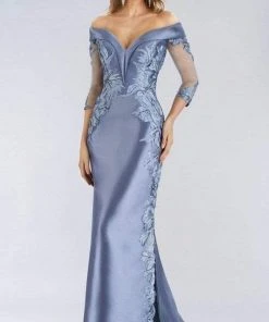 Feriani Couture - 18971 Embroidered Off-Shoulder Trumpet Dress