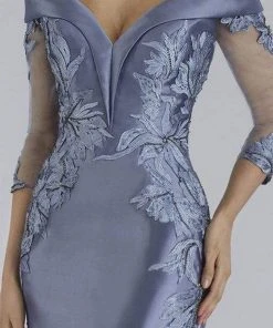 Feriani Couture - 18971 Embroidered Off-Shoulder Trumpet Dress