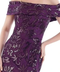 Feriani Couture - 18973 Off-Shoulder Paillette Adorned Trumpet Gown