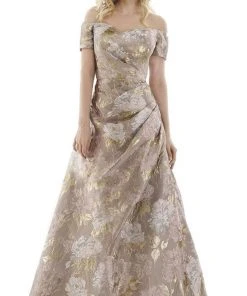 Feriani Couture - 20116 Off Shoulder Draped Pleated A-Line Gown 8 Feriani Couture - 20116 Off Shoulder Draped Pleated A-Line Gown