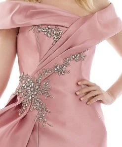 Feriani Couture - 20128 Embellished Off Shoulder Trumpet Dress