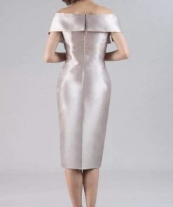 Feriani Couture - 20516 Bow Accented Off Shoulder Dress