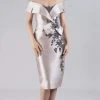 Feriani Couture - 20516 Bow Accented Off Shoulder Dress 2 Feriani Couture - 20516 Bow Accented Off Shoulder Dress