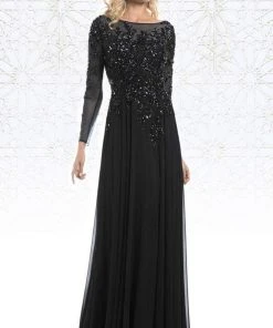 Feriani Couture - 26145 Dazzling Long Sleeve Evening Gown 21 Feriani Couture - 26145 Dazzling Long Sleeve Evening Gown
