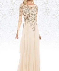 Feriani Couture - 26145 Dazzling Long Sleeve Evening Gown 20 Feriani Couture - 26145 Dazzling Long Sleeve Evening Gown