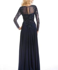 Feriani Couture - 26145 Dazzling Long Sleeve Evening Gown