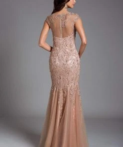 Feriani Couture - 26214 Beaded Illusion Trumpet Gown