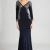 Feriani Couture - 26231 Embellished V-neck Dress