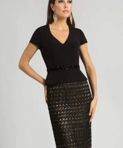 Feriani Couture - 26242 Two Piece V Neck Cocktail Dress