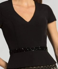 Feriani Couture - 26242 Two Piece V Neck Cocktail Dress