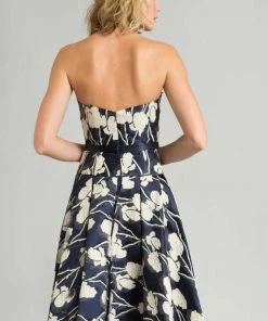 Feriani Couture - 26248 Strapless Floral Cocktail Dress 6 Feriani Couture - 26248 Strapless Floral Cocktail Dress