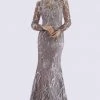 Feriani Couture - 26258 Illusion Long Sleeves Mermaid Dress 2 Feriani Couture - 26258 Illusion Long Sleeves Mermaid Dress