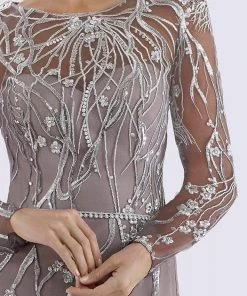 Feriani Couture - 26258 Illusion Long Sleeves Mermaid Dress 7 Feriani Couture - 26258 Illusion Long Sleeves Mermaid Dress