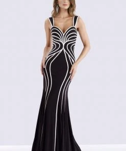 Feriani Couture - 26270 Two Tone Sweetheart Sheath Dress