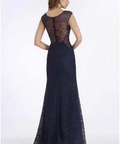 Feriani Couture - 26280 Cap Sleeve Illusion Jewel Lace Trumpet Gown