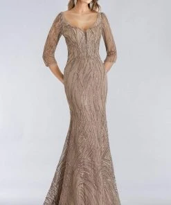 Feriani Couture - 26300 Sequin Embellished Scoop Trumpet Dress