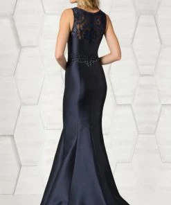 Feriani Couture Embellished V-neck Mermaid Dress 18611