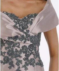 Feriani Couture - Lace Ornate Sweetheart Off-Shoulder Dress 18578SH - 1 Pc Teal In Size 20 Available