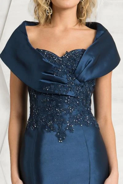 Feriani Couture - Lace Ornate Sweetheart Off-Shoulder Dress 18578SH - 1 Pc Teal In Size 20 Available 5 Feriani Couture - Lace Ornate Sweetheart Off-Shoulder Dress 18578SH - 1 Pc Teal In Size 20 Available