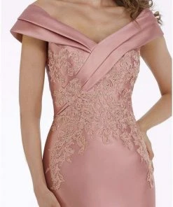 Gia Franco - 12005 Tiered Off-Shoulder Lace Appliqued Dress 7 Gia Franco - 12005 Tiered Off-Shoulder Lace Appliqued Dress