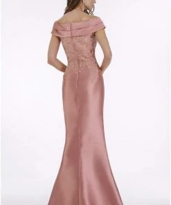 Gia Franco - 12005 Tiered Off-Shoulder Lace Appliqued Dress