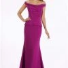 Gia Franco - 12012 Pleated Off-Shoulder Trumpet Dress With Train 2 Gia Franco - 12012 Pleated Off-Shoulder Trumpet Dress With Train