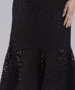 Gia Franco - 12054 Jewel Neck Mermaid Tea Length Dress