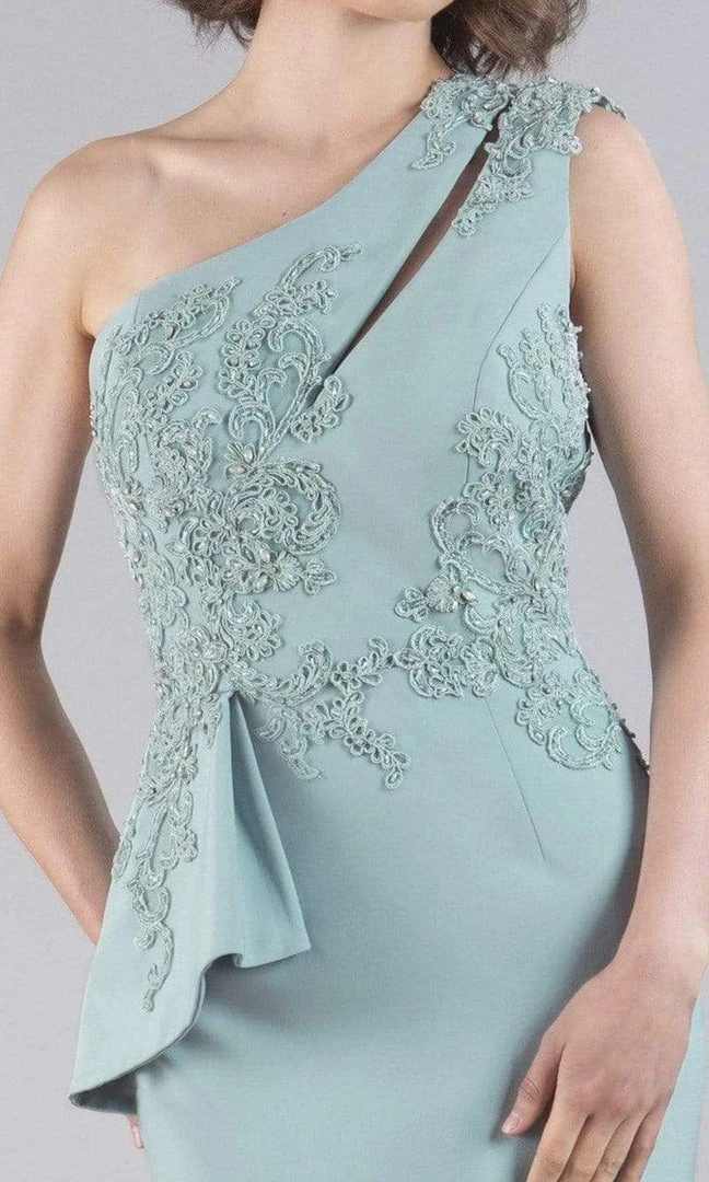 Gia Franco - 12101 Asymmetric Embroidered Crepe Gown 5 Gia Franco - 12101 Asymmetric Embroidered Crepe Gown