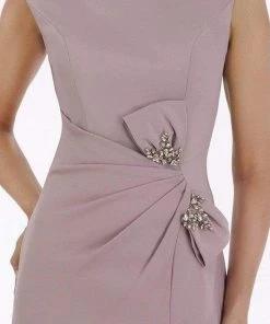 Gia Franco - 12921 Embellished Bateau Trumpet Dress With Slit