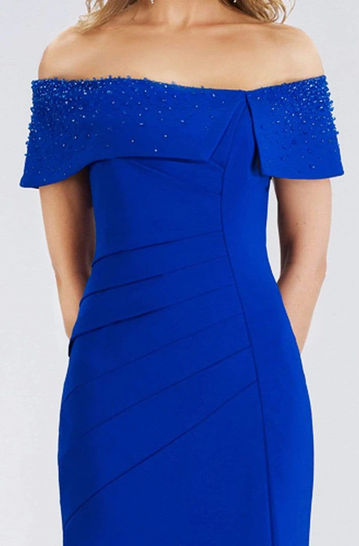 Gia Franco - 12956 Off-Shoulder Sheath Dress With Slit 5 Gia Franco - 12956 Off-Shoulder Sheath Dress With Slit