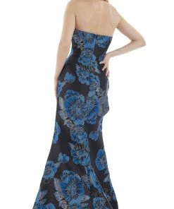 Gia Franco - 12970 Floral Bow Trumpet Dress 6 Gia Franco - 12970 Floral Bow Trumpet Dress