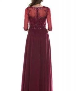 Colors Dress Glow By Colors - G330SL-1 Sequined Illusion Bateau A-line Gown