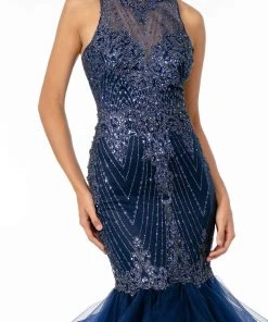 GLS By Gloria - GL1822 Glitter Beaded Tiered Mermaid Gown 10 GLS By Gloria - GL1822 Glitter Beaded Tiered Mermaid Gown