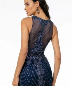 GLS By Gloria - GL1822 Glitter Beaded Tiered Mermaid Gown 11 GLS By Gloria - GL1822 Glitter Beaded Tiered Mermaid Gown