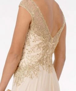 GLS By Gloria - GL1826 Beaded Lace Embroidered Bodice A-Line Gown 18 GLS By Gloria - GL1826 Beaded Lace Embroidered Bodice A-Line Gown