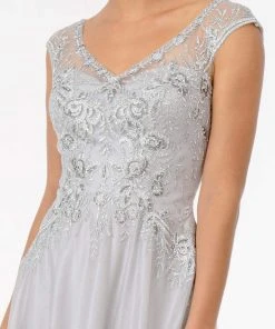 GLS By Gloria - GL1826 Beaded Lace Embroidered Bodice A-Line Gown 26 GLS By Gloria - GL1826 Beaded Lace Embroidered Bodice A-Line Gown