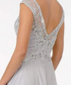 GLS By Gloria - GL1826 Beaded Lace Embroidered Bodice A-Line Gown 27 GLS By Gloria - GL1826 Beaded Lace Embroidered Bodice A-Line Gown