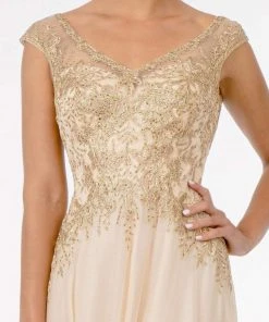 GLS By Gloria - GL1826 Beaded Lace Embroidered Bodice A-Line Gown 17 GLS By Gloria - GL1826 Beaded Lace Embroidered Bodice A-Line Gown