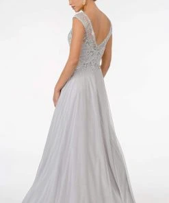 GLS By Gloria - GL1826 Beaded Lace Embroidered Bodice A-Line Gown 25 GLS By Gloria - GL1826 Beaded Lace Embroidered Bodice A-Line Gown