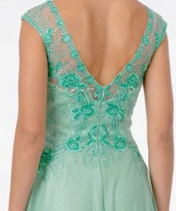 GLS By Gloria - GL1826 Beaded Lace Embroidered Bodice A-Line Gown 23 GLS By Gloria - GL1826 Beaded Lace Embroidered Bodice A-Line Gown